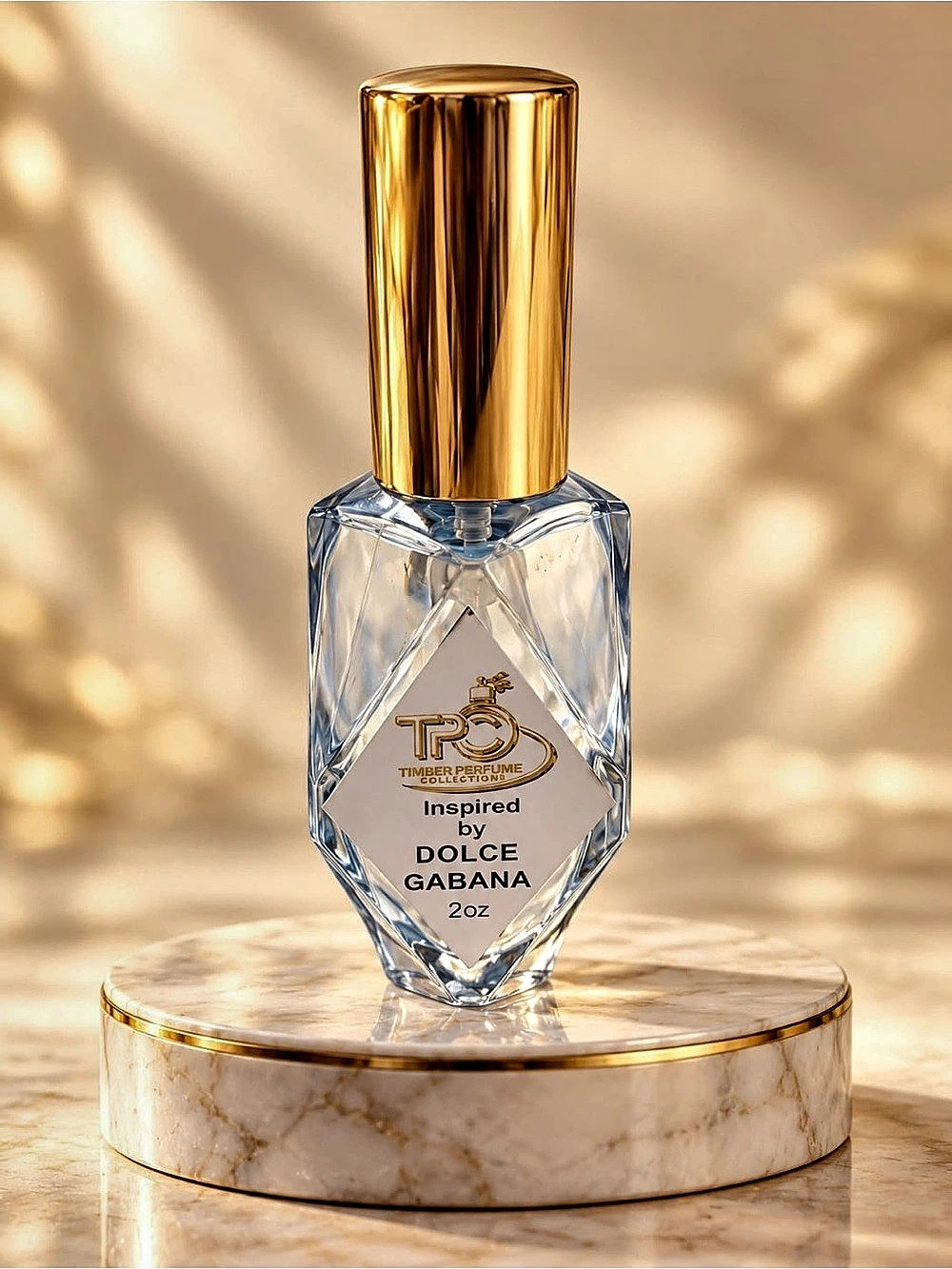 Dolce & Gabbana Perfume Bottle Clear & Gold NWT